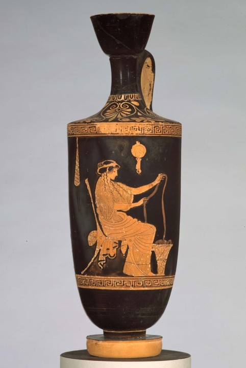 http://www.mfa.org/collections/object/oil-flask-lekythos-with-a-woman-working-wool-153786